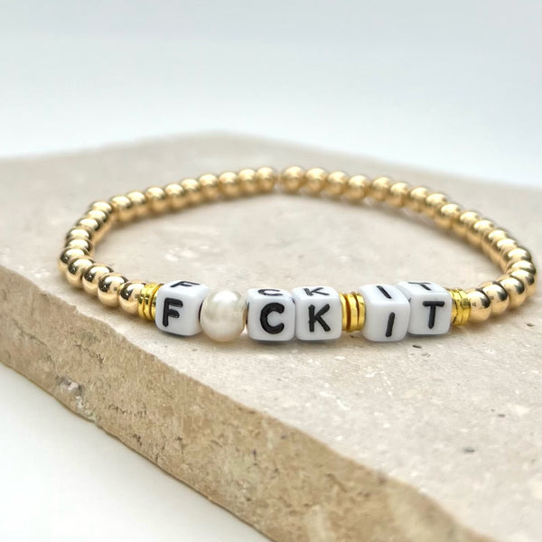 SASSY BEAD WORD BRACELET