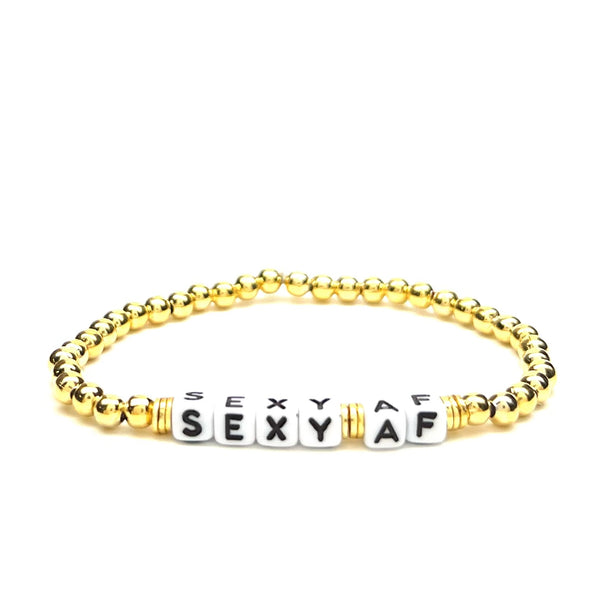 SASSY BEAD WORD BRACELET