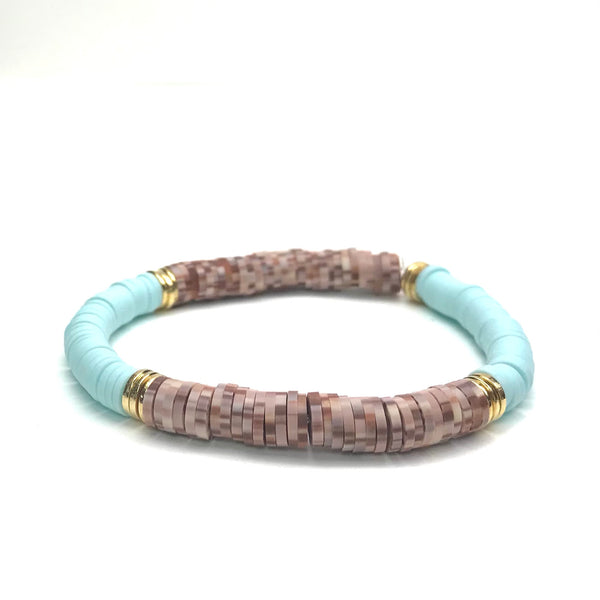 COLOR BLOCK HEISHI STRETCH BRACELET