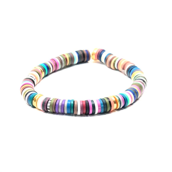 STRIPE HEISHI STRETCH BRACELET