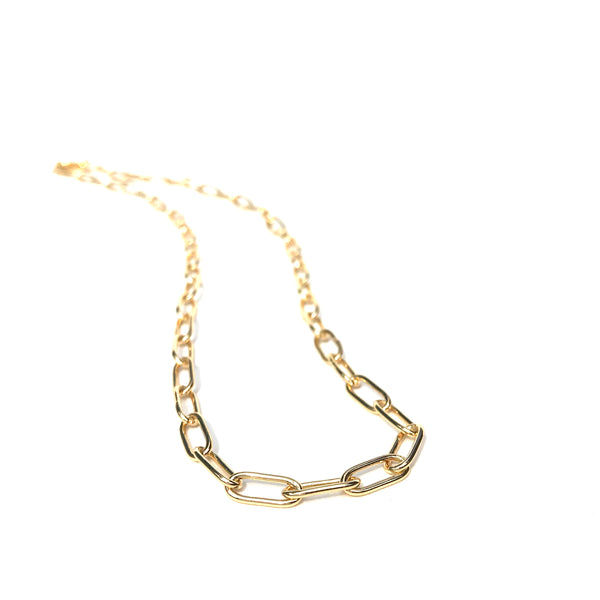 LARGE OVAL LINK CHAIN NECKLACE