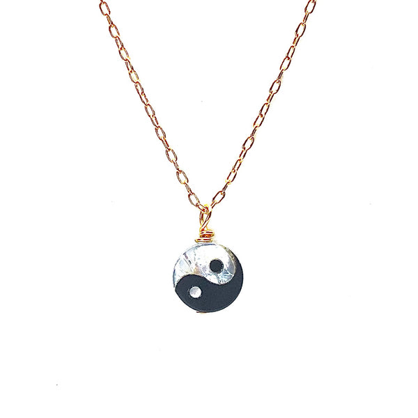YING YANG MOTHER OF PEARL NECKLACE