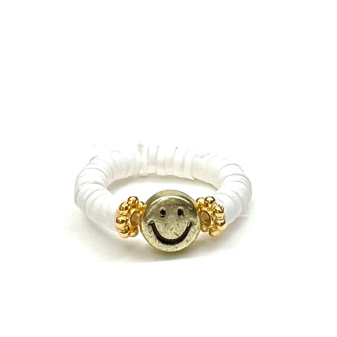 SMILEY FACE HEISHI RING