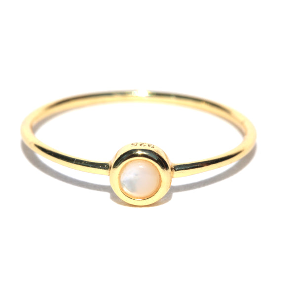 BEZEL SET STONE RING