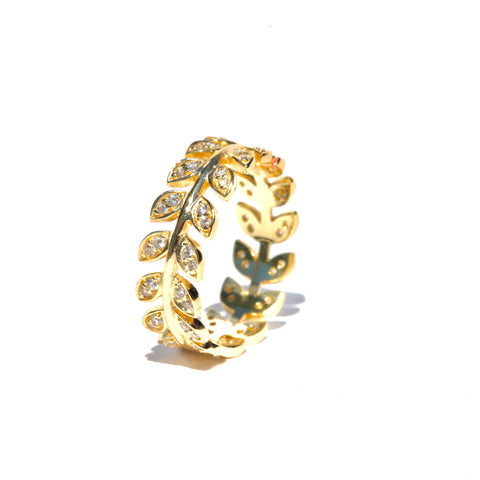 PAVE PALM RING