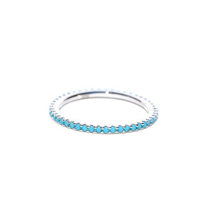 THIN TURQUOISE PAVE BAND