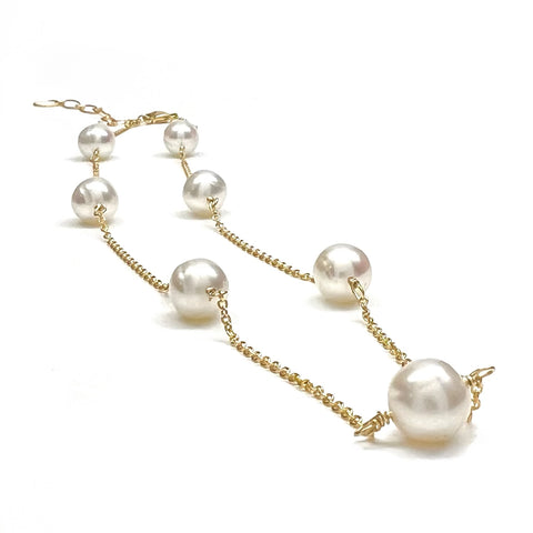 TIN CUP PEARL NECKLACE