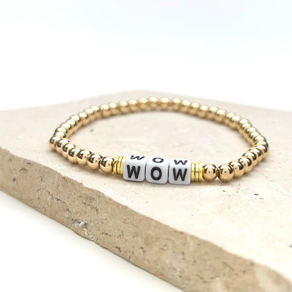 SASSY BEAD WORD BRACELET