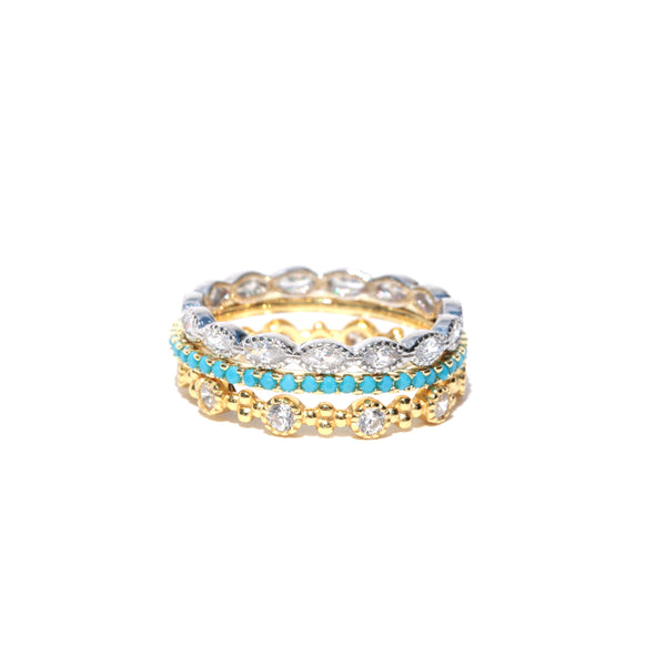 THIN TURQUOISE PAVE BAND