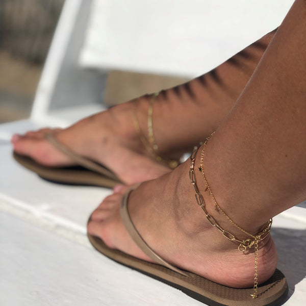 LARGE PAPERCLIP CHAIN ANKLET